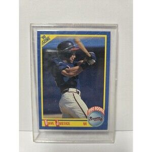 1990 Score Atlanta Braves Baseball Card #650 Dave Justice Rookie